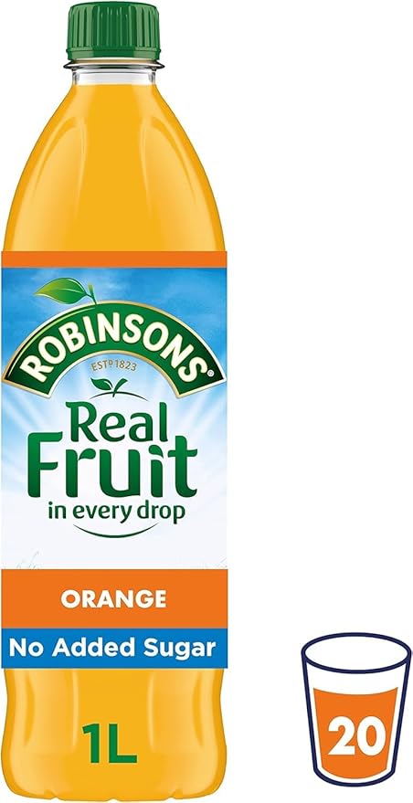 Robinsons Whole Orange No Added Sugar 1L (Pack of 4)