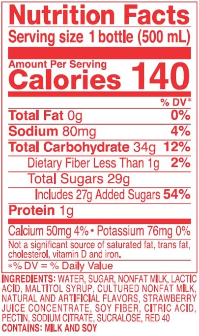 CALPICO Strawberry – Smooth Creamy &amp Refreshing Non-Carbonated Beverage Sweet and Tangy Japanese Lactic Acid Drink 16.9 Fl oz (Pack of 6)