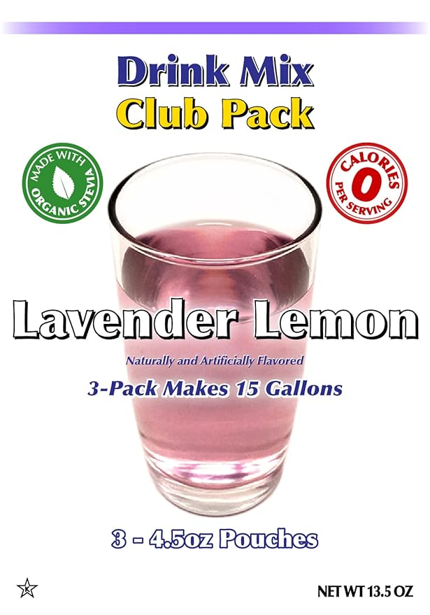 GramZero Lavender Lemon Zero Calorie Sugar Free Drink Mix Great For Nutrition Club Loaded Tea Stevia Sweetened