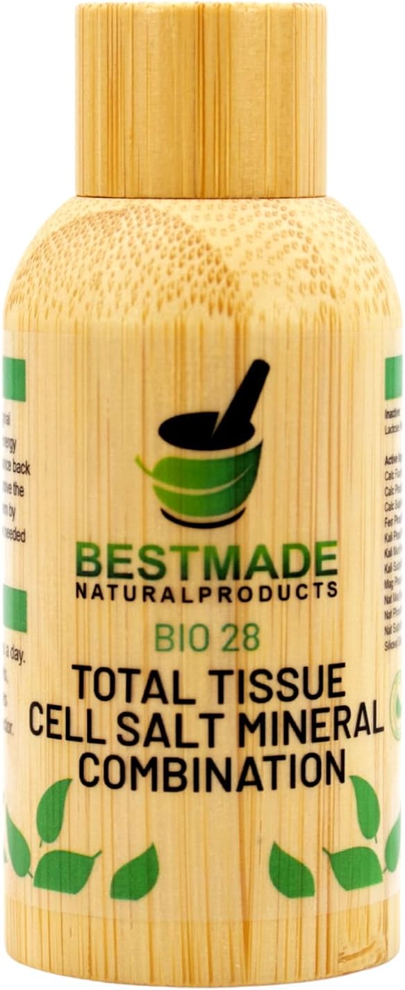 Bestmade Total Tissue Cell Salt Mineral Combination BIO28 - Helps Your Body Absorb and Use Nutrients Increases Energy Levels Helps Improve Sleep Patterns Overall Health and Vitality 350 Pellets