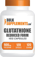 BulkSupplements.com Glutathione Reduced Capsules - Glutathione Supplement - Gluten Free 1 Capsule Per Serving 120 Capsules (Pack of 1)