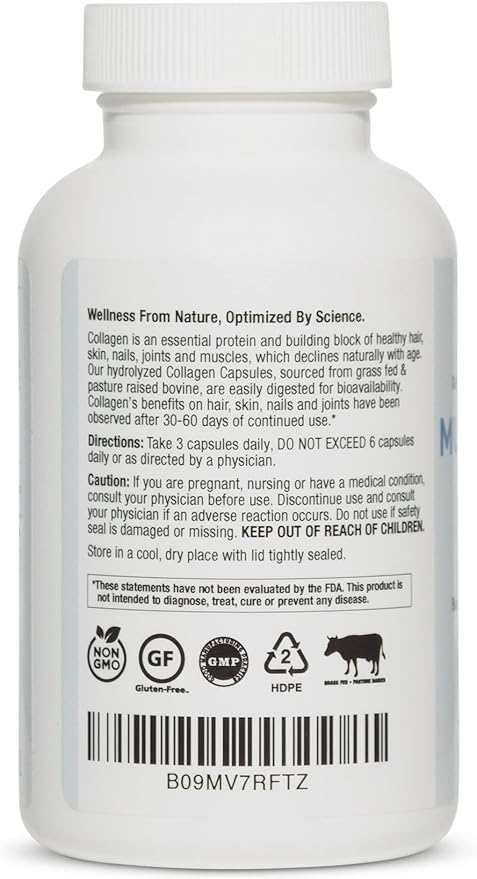 BioOptimal Multi-Collagen Supplement Capsules Types I II III V &amp X Collagen 90 Capsules