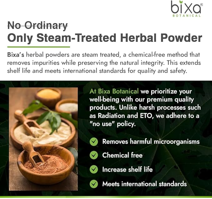 bixa BOTANICAL | Safed Musli Powder | Chlorophytum Borivilianum | Steam Treated Ayurvedic Root | Vegan | Non GMO | Clean Label | Strength and Vitality Support | 7 oz 200 g