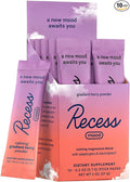 Recess Mood Powder Calming Magnesium L-Threonate Blend with Passion Flower L-Theanine Electrolytes Magnesium Calm Support Supplement - Gradient Berry Pack of 10