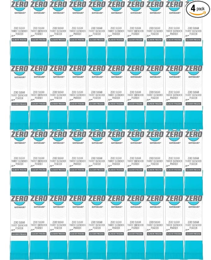 G Zero Thirst Quencher Powder Packets 0.10 oz Individual Packets (40 Count) (Glacier Freeze)