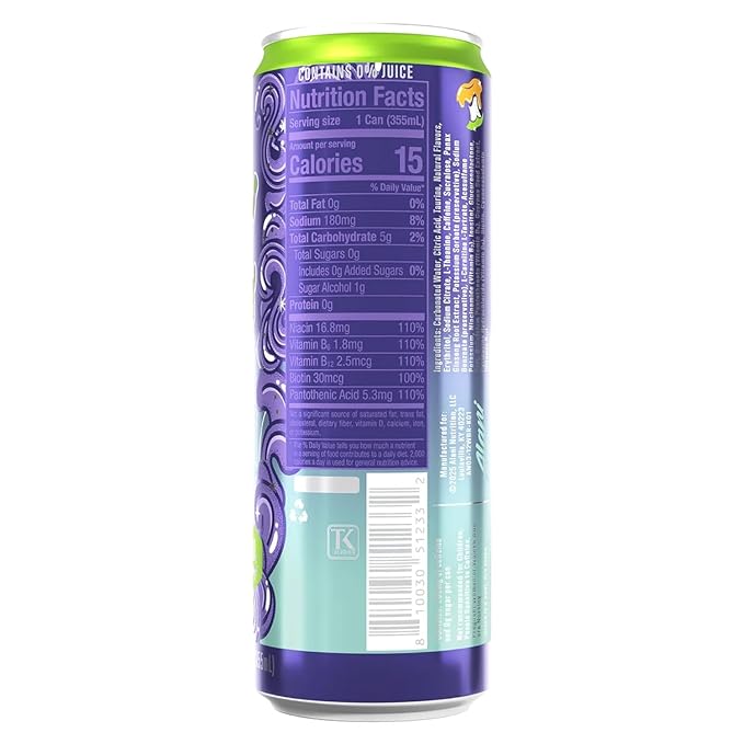 New Alani Energy Drinks Witches Brew Winter Wonderland Sherbet Swirl Variety Pack Sugar-Free Low-Calorie Energy Boost Drink 12 fl oz (Pack of 6)