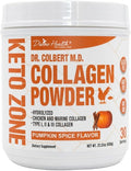 Dr. Colbert MD Hydrolyzed Collagen Powder | Pumpkin Spice Flavor | Divine Health | Type I II III Chicken &amp Marine | Hair Skin &amp Nails | Recommended in Keto Zone | 630g | 30 Servings