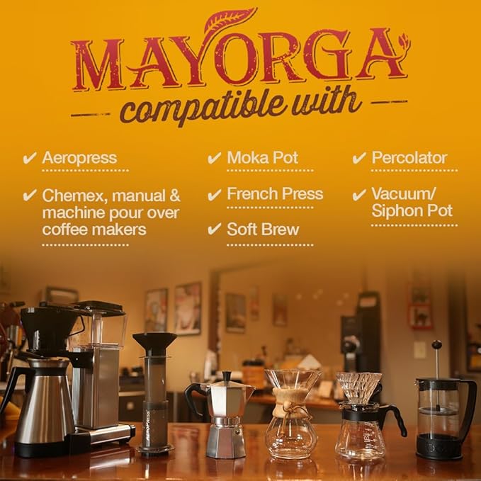 Mayorga Organic Coffee 5lb Artesano Blend - Medium Roast Whole Bean Speciality Grade Coffee 100% Arabica Slow Roasted Chocolate and Nutty Flavor with Low Acidity - USDA Organic Non-GMO Kosher