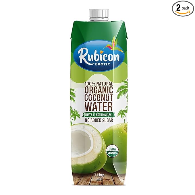 Rubicon 100% Natural Organic Coconut Water- Pack of 2 (1L)