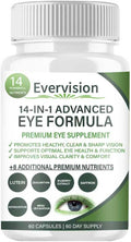 Evervision 14 in 1 Advanced Eye Formula Eye Vitamin and Mineral Supplement 60 Capsules (1PCS)
