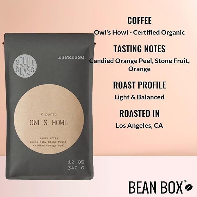 Owl's Howl - Certified Organic - Roasted by Sightglass Coffee - Whole Bean Coffee - 12 Ounce Bag