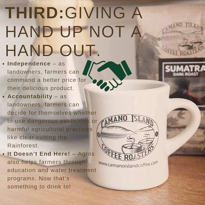 Camano Island Coffee Roasters - Organic Brazil Medium Roast Coffee - Fresh Premium USDA Certified Organic Shade Grown Fair Trade and Ethical