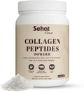 Sehat Halal Collagen Protein Powder Collagen Peptides Powder Supports Healthy Hair Skin Nails and Joint Function Grass-Fed Beef Collagen Type I &amp III Hydrolyzed Non-GMO Unflavored 45 serv