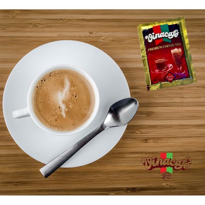 Vinacafe Premium 3 in 1 Instant Coffee Mix New &amp Improved Version Unique Blend of Both Arabica &amp Robusta Coffee Beans 72 Count Packets (3 Bags)