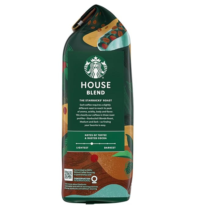 Starbucks House Blend Whole Bean Coffee (40 Ounce) (2 Pack) Brown