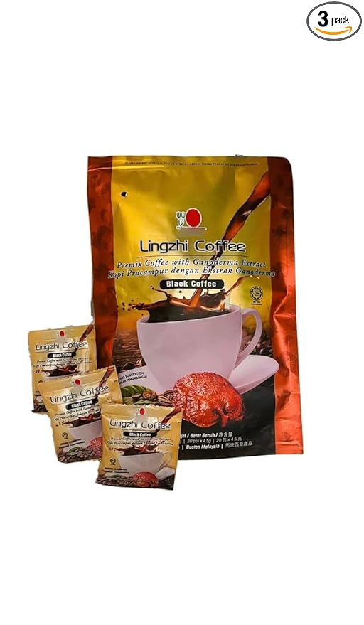 Digitaldive DXN Lingzhi BLACK Coffee 2 in 1 With Ganoderma Extract (3 Pack)