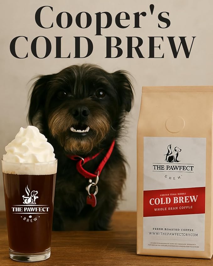 Dog Lover's Coffee – Cooper’s Cold Brew Coffee | Medium Roast Chiapas Single Origin | Smooth Chocolate &amp Toffee | Coarse Grind 12oz