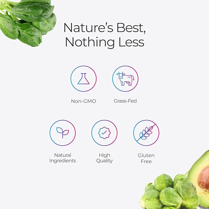 Livingood Daily Collagen Powder for Women &amp Men Grass Fed Hydrolyzed Collagen Peptides Protein &amp Multivitamins for Healthy Hair Skin &amp Nails Keto &amp Paleo Gluten Free Chocolate 3