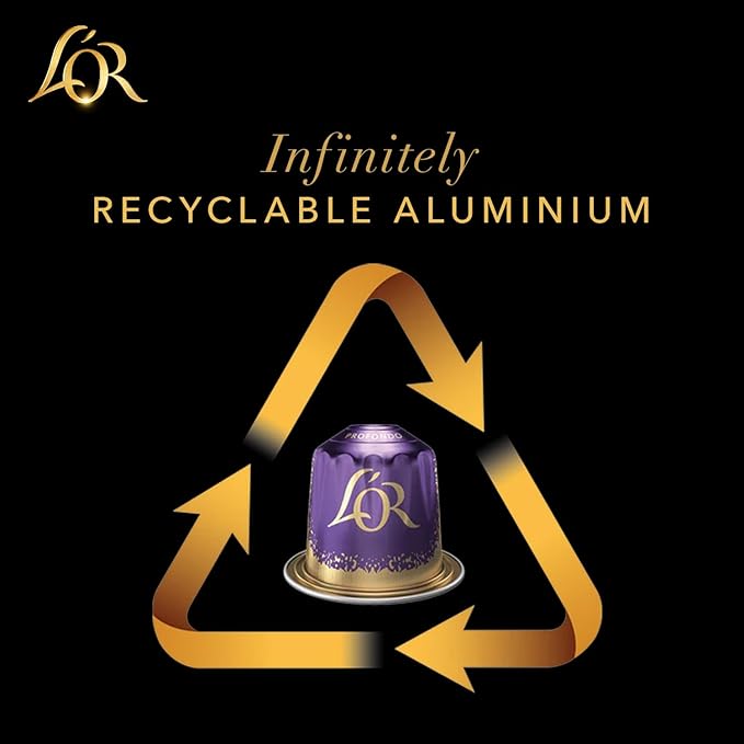 L'OR Espresso Capsules 80 Count Onyx Single-Serve Aluminum Coffee Capsules Compatible with the L'OR BARISTA System &amp *Nespresso Original Machines 80 Count (Pack of 8)