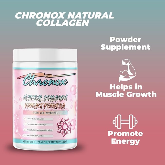 Chronox Collagen Peptides Powder – Hydrolyzed Collagen for Skin Hair Nails &amp Joints – Unflavored Grass-Fed Easy to Mix – 16 oz