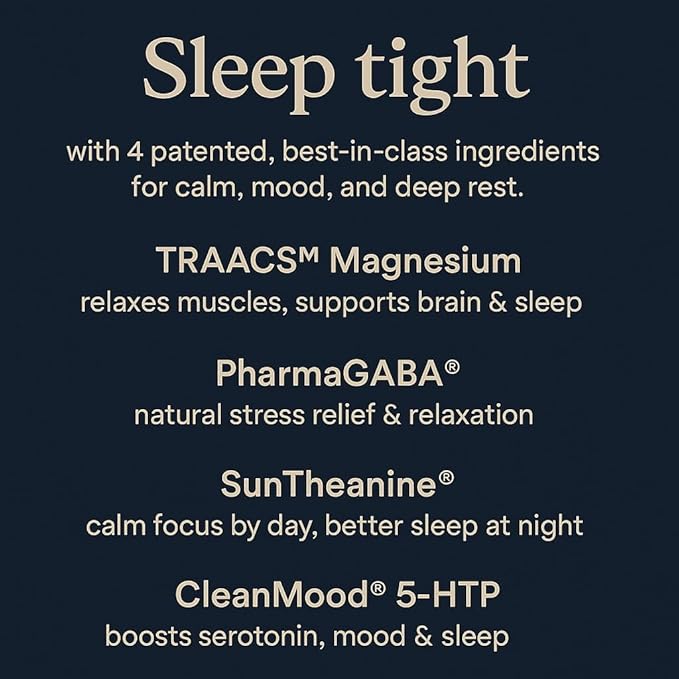 Centenarius Nutrition Sleep and Mood Formula with L-Theanine 5-HTP PharmaGABA + More for Sleep + Enhanced Mood &amp Stress Levels (60 Count)