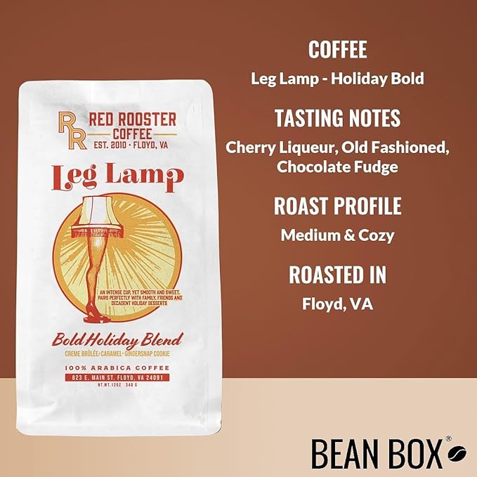 Bean Box Holiday Coffee Sampler - Leg Lamp - Holiday Bold 2-Pack Whole Bean Coffee