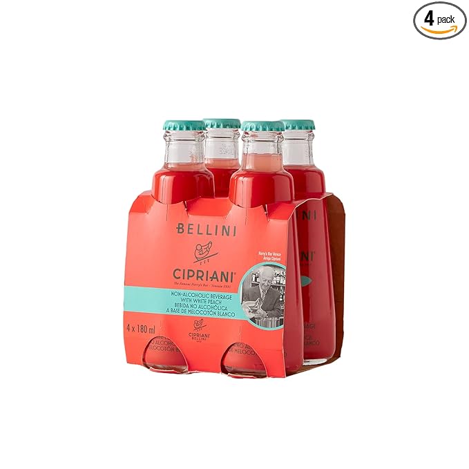 Cipriani White Peach Virgin Bellini Mix 4 -6.09 fl oz