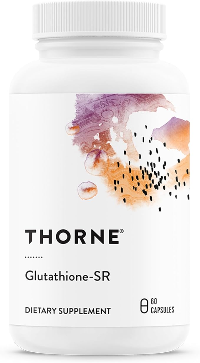 THORNE - Glutathione-SR - Sustained-Release Supplement - Provides Antioxidant Support for the Liver Brain Heart Lung &amp Eyes* - NSF Certified for Sport - Gluten Dairy &amp Soy-Free - 60 Capsul