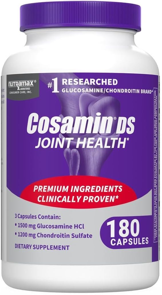 Nutramax Laboratories Cosamin® DS Joint Health Supplement with Glucosamine &amp Chondroitin for Adult Men &amp Women Joint Supplement 180 Capsules
