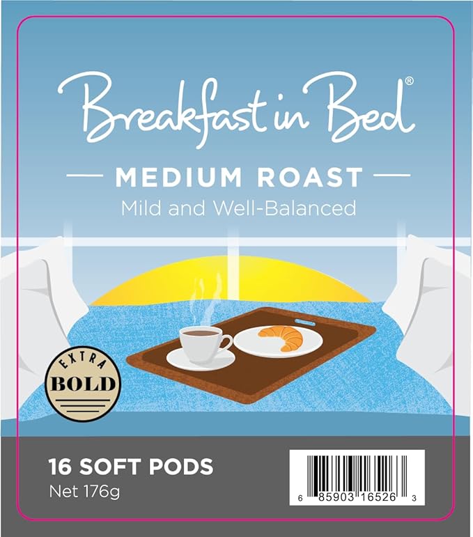 Wolfgang Puck Coffee Breakfast In Bed 12 Gram Soft Pods 16 Count (Pack of 6)