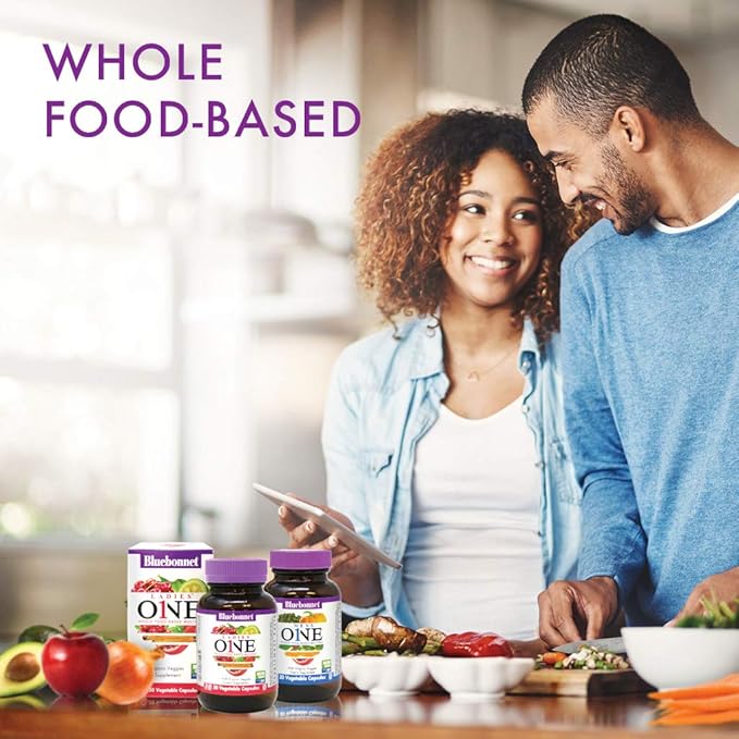Bluebonnet Nutrition Ladies One Vegetable Capsule Whole Food Multiple K2 Organic Vegetable Energy Vitality Non-GMO Gluten Free Soy Free Milk Free Kosher 90 Vegetable Capsule 3 Month Supply