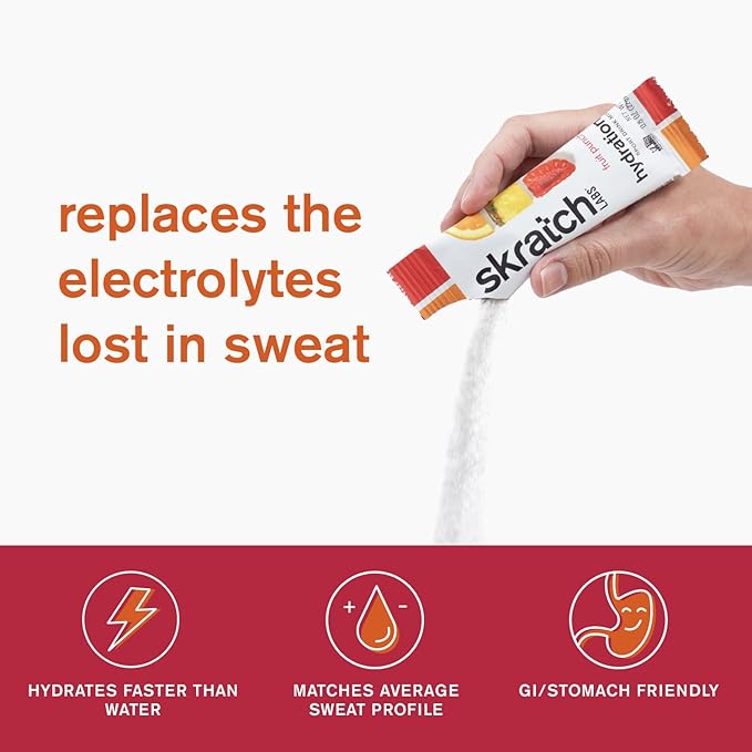 Skratch Labs Hydration Sports Drink Mix Packets – Real‑Fruit Electrolyte Powder for Fast Hydration &amp Endurance | Fruit Punch | 20 Pack | Vegan Non‑GMO Clean Ingredients