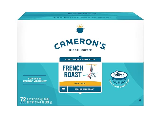 Cameron's Coffee Single Serve Pods French Roast 72 Count (Pack of 1)
