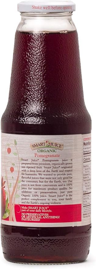 Smart Juice Organic Pomegranate Juice - 33.8 fl oz (1L) - (Case of 6)