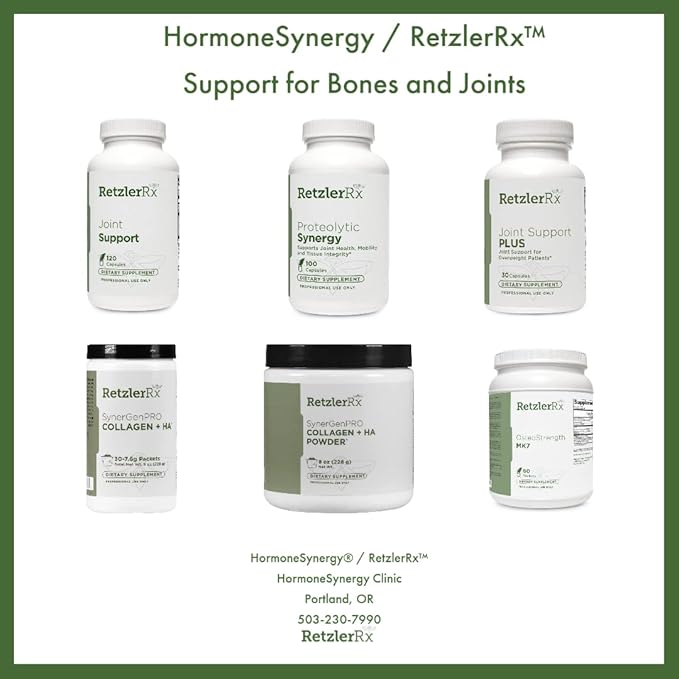 SynergyGenPro Collagen + HA Bulk Powder by Dr. RetzlerRx™ - Advanced Joint Skin &amp Mobility Support with Fortigel® Tendoactive® Mobilee® &amp TRAACS® Magnesium Bisglycinate