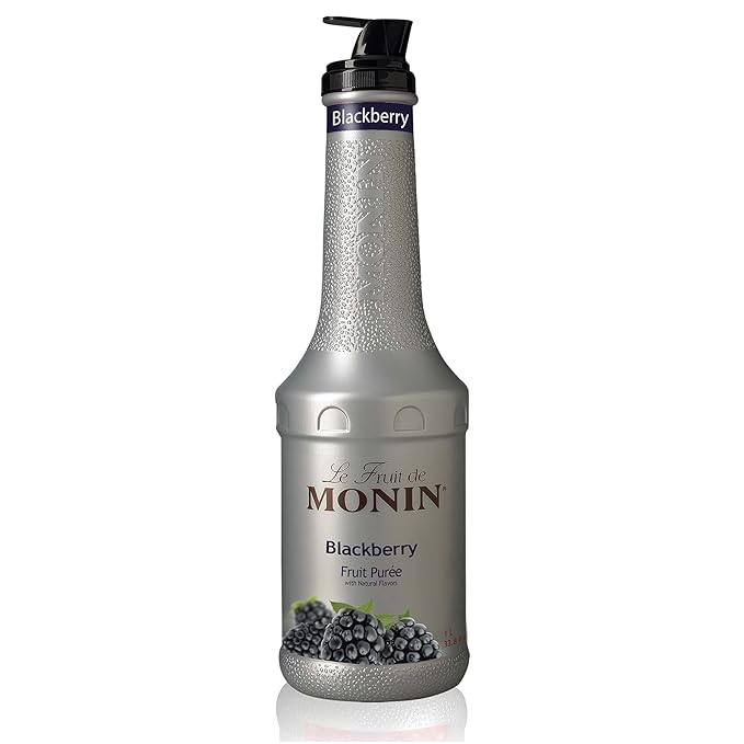 Monin - Blackberry Purée | Premium Purée for Cocktails Smoothies &amp More | Clean Label with No Artificial Flavors No Artificial Preservatives (BPA-Free Plastic Bottle 1 Liter)