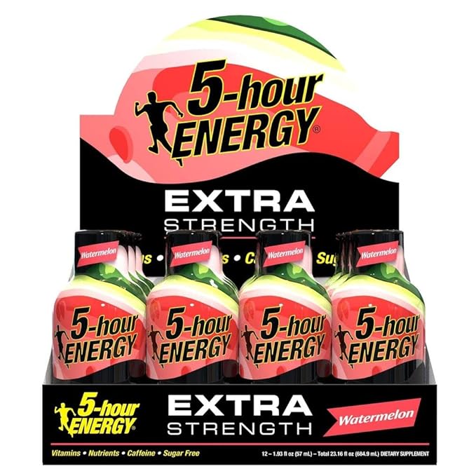 5 Hour Energy Extra Strength Watermelon Shots 1.93 Fluid Ounce - 216 per case