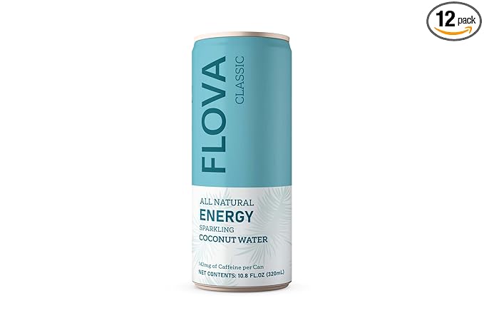 FLOVA SPARKLING COCONUT WATER WITH CAFFEINE (Classic)