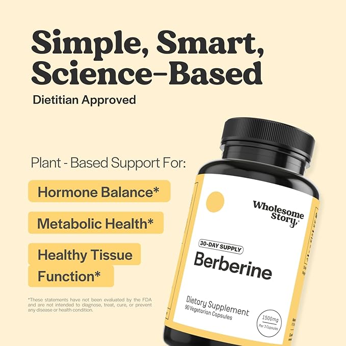 Berberine Supplement 1500mg | Berberine 500mg Per Capsule | 97% Standardized Purity | Supports Metabolic Profiles &amp Hormonal Balance | 90 Berberine HCL Capsules | Berberine Supplements 30-Day Supp