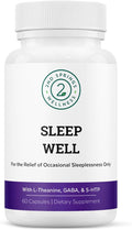 Sleep Well Calmness &amp Relaxing Support Formula - Powerful Blend with Magnesium L-Theanine GABA and Melatonin - Enhances Relaxation + Promotes Healthy Sleep Patterns - 60 Capsules
