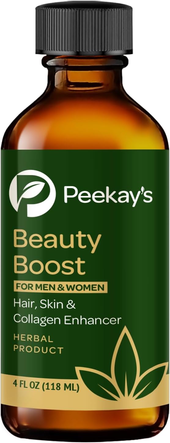 Peekays Beauty Boost Hair Skin and Collagen Supplement for Men &amp Women 2 fl oz (2 fl oz)