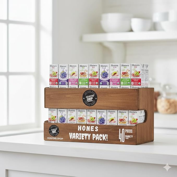 Honest-Kid Assorted Organic Juice Drink Variety Pack Individually wrapped 6 Fl Oz 40 Count