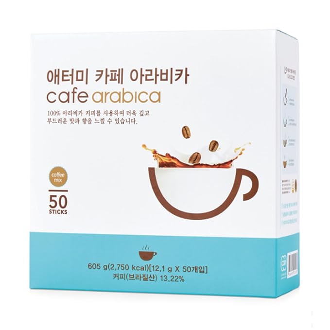 Korean Instant A.T.O.M.Y Arabica Coffee 50T Individually Wrapped Sachets