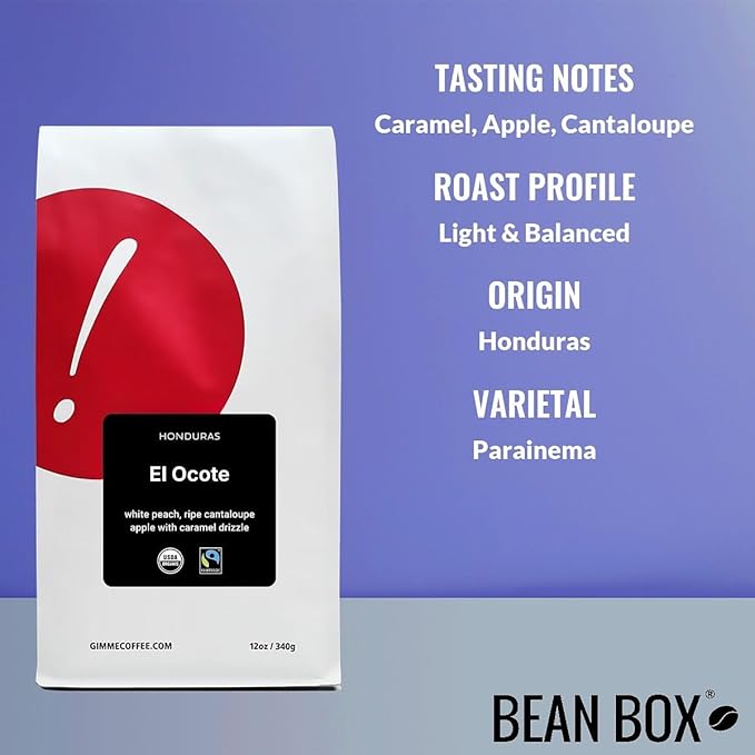 Honduras El Ocote - Certified Fairtrade Organic - Roasted by Gimme! Coffee - Whole Bean Coffee - 2 Pound Bag
