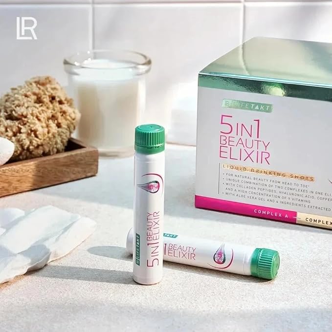 LR Health&ampBeauty Lifetakt Beauty Elixir 5 in 1 Women Skin Nails Health with Collagen 30x25 ml