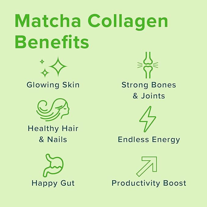 Further Food Matcha Collagen Peptides Powder - Organic Matcha &amp Cordyceps for All Day Energy Mental Clarity &amp Immunity &amp Premium for Gut Health Joints Skin Hair &amp Nails 10.62 oz