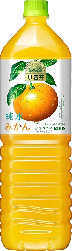 Kirin Koiwai Mikan Juice 1500ml (Pack of 2) Japanese Mandarin Orange Juice Drinks No Preservatives MADE IN JAPAN