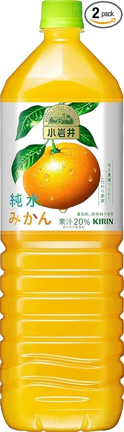 Kirin Koiwai Mikan Juice 1500ml (Pack of 2) Japanese Mandarin Orange Juice Drinks No Preservatives MADE IN JAPAN