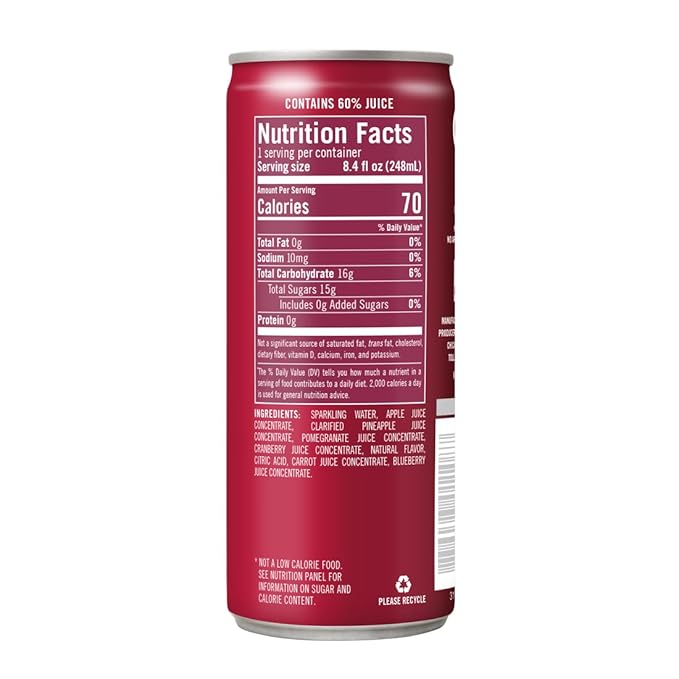 IZZE Sparkling Juice Pomegranate 8.4 Fl Oz (Pack of 12)