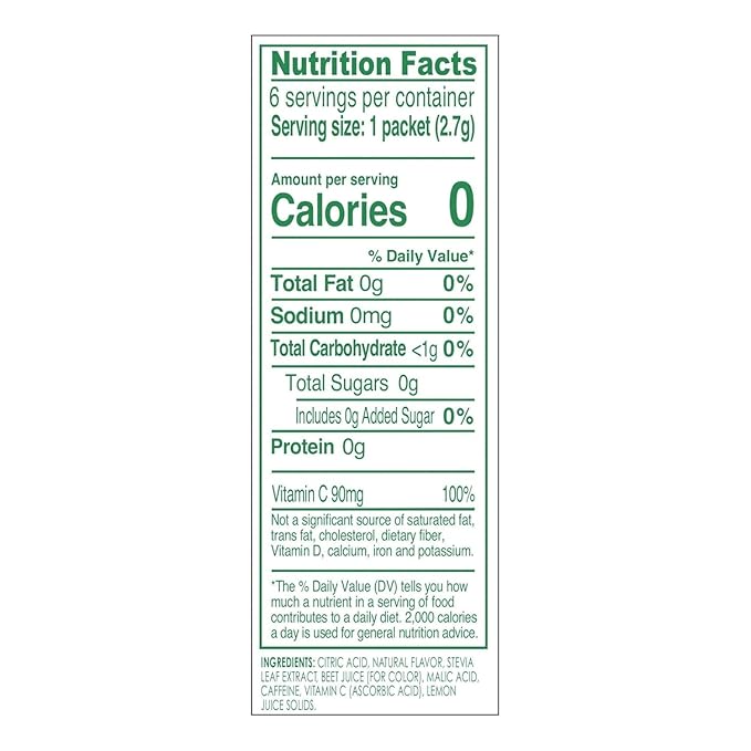 True Lemon Wild Cherry Cranberry 6ct (Pack of 12) - Energy Drink Powder Mix - Sugar Free Energy Drinks